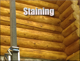  Letcher County, Kentucky Log Home Staining